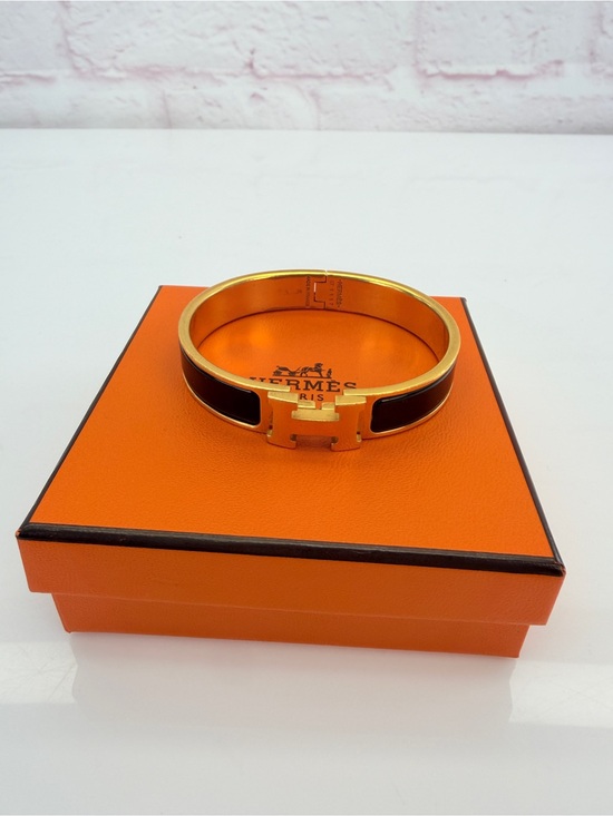 Hermes Accessories - Hermes Enamel Narrow Clic Clac H Bracelet PM Black